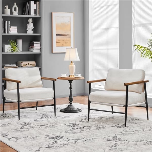 Yaheetech Accent Chairs Set of 2, Modern Living Room Chairs - Image 2