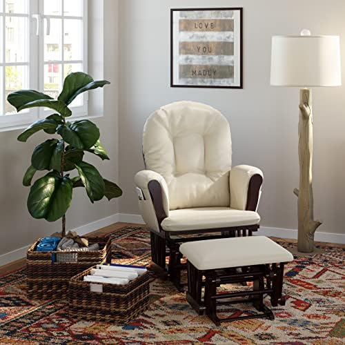 Storkcraft Premium Hoop Glider & Ottoman, Espresso - Image 3