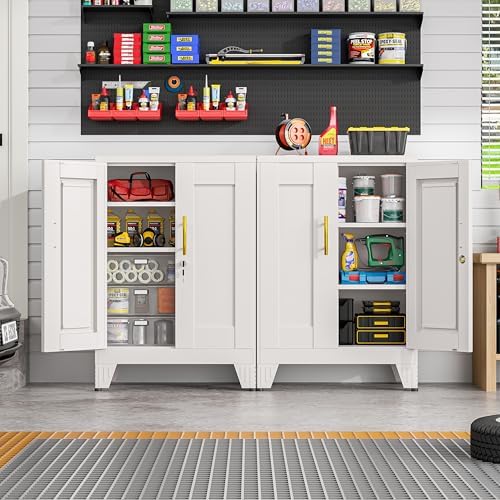 GAIOUS White Metal Pantry Cabinet - Image 4