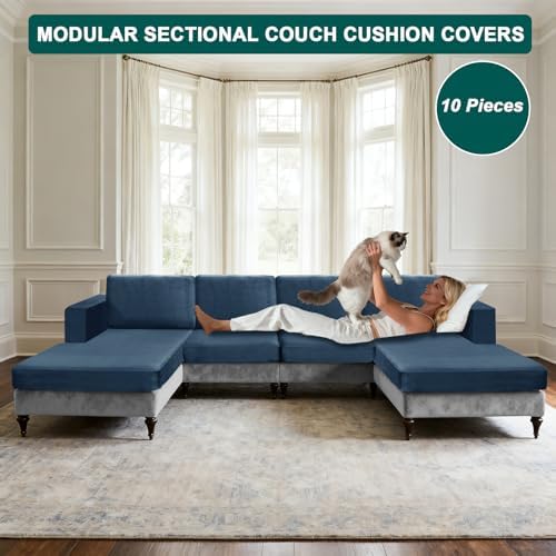 10 Pieces Sofa Cushion Covers for U-Shaped Modular Sectional Couch - Image 3