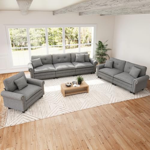 SUNSHINE VALLEY Modular Sectional Sofa Set Living Room 3-Piece Deep Seats by SUNSHINEVALLEY