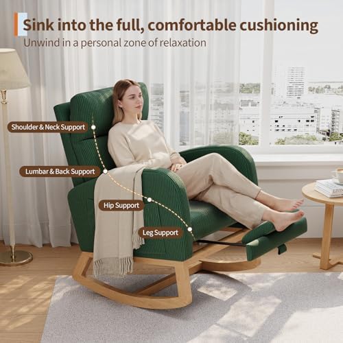 GarveeHome Rocking Chair, Nursery Glider Chair - Image 4