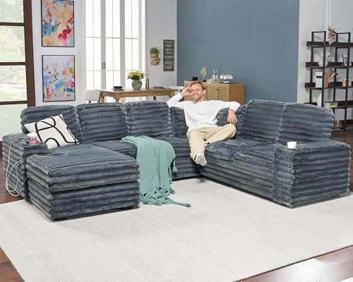 112" Sectional Couch, U Shaped Couch - Image 6