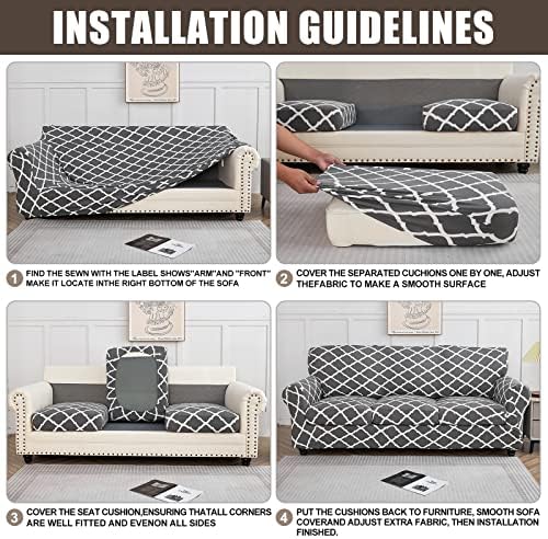 SearchI Stretch Sofa Cover Printed Couch Covers, Floral Pattern 2 Piece - Image 6