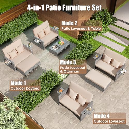 Tangkula Patio Rattan Daybed - Image 3