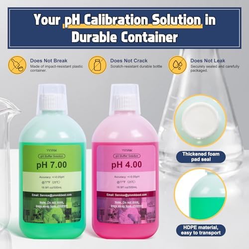 YINMIK pH Calibration Solution 4.00 7.00 pH Buffer Solution Each 16.9Fl oz - Image 3