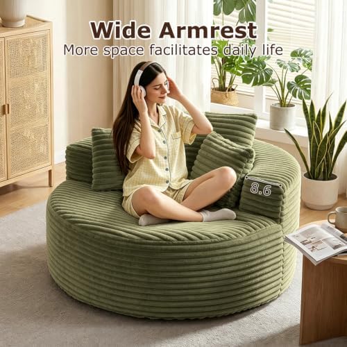Oversized Chaise Lounge Chair Indoor, Boneless Sleeper Sofa Bed - Image 7