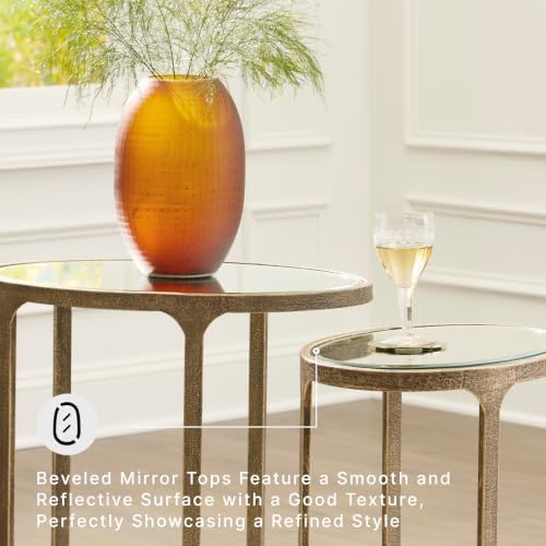 Signature Design by Ashley Irmaleigh Mirrored Nesting Accent Table Set of 2 - Image 6