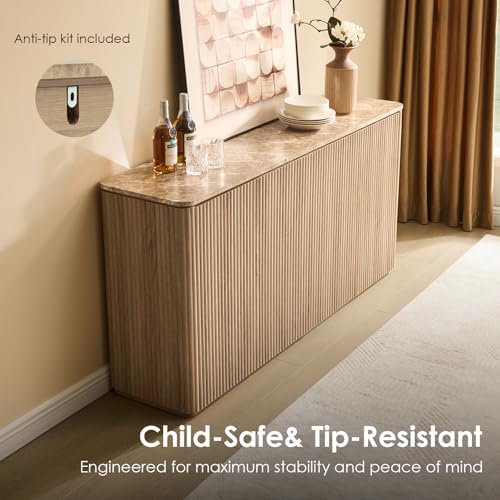 64" Fluted Sideboard Cabinet - Image 5