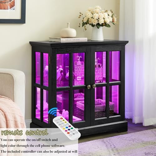 30" Glass Curio Display Storage Cabinet - Image 6