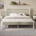 Allewie King Size Bed Frame, Heavy Duty 12 Metal Slats Support by Allewie