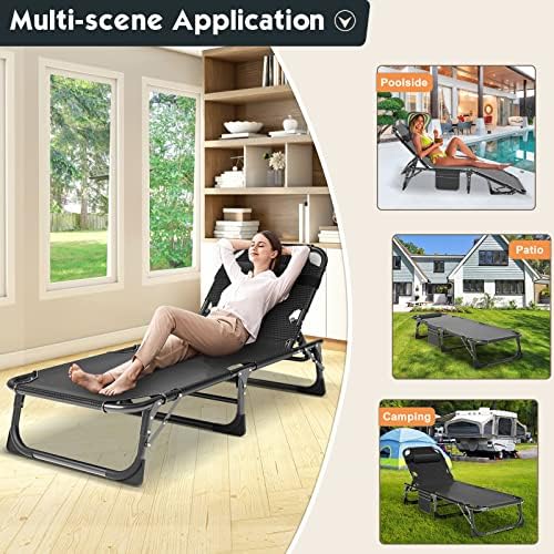MOPHOTO 5-Position Folding Chaise Lounge Chair - Image 6