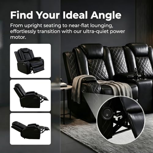 4-Piece Leather Power Recliner Sofa Set - Image 6