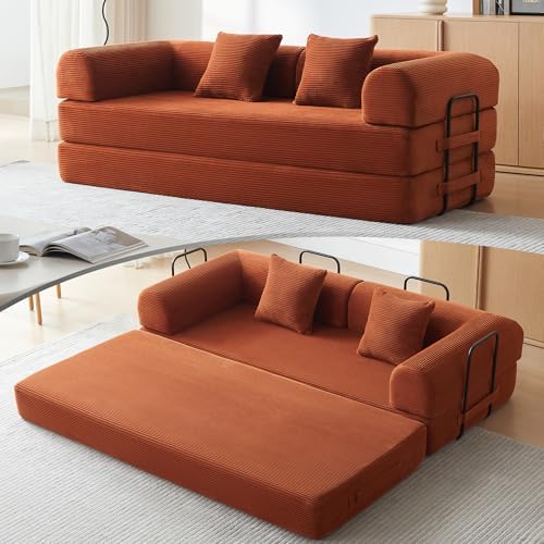 79" Convertible Sofa Bed, Boneless Couch by QQR