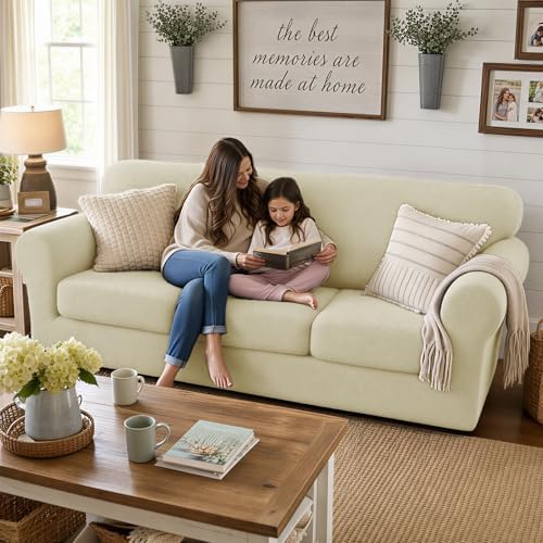 XINEAGE 4-Piece Stretch X-Large Sofa Cover, Washable Couch Covers - Image 3