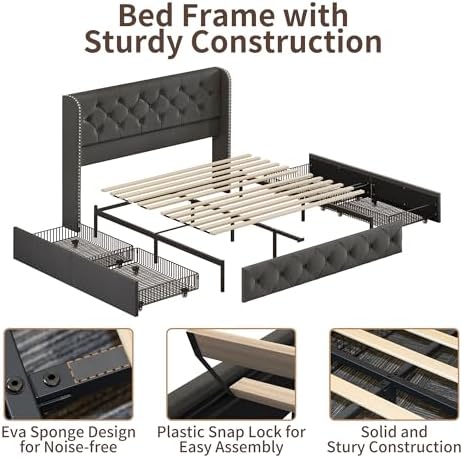 BRELTAM Queen Size Bed Frame - Image 4