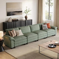 LINSY HOME 157'' Modular Sectional Sofa 4 Seat Couch Corduroy Cloud Couch by LINSYHOME
