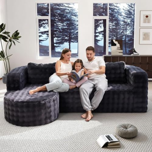 Hobestluk Boneless Couch Modular Sectional Sofa L-Shape Lounge Cloud Couch - Image 3