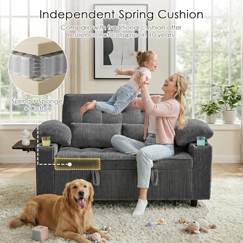 Wakefit 58in Sleeper Sofa Bed, Convertible Pull Out Couch Bed Full Size - Image 6