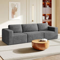 Vesgantti 119" Modular Sectional Sofa, Corduroy Cloud Couch by Vesgantti