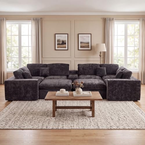 167.5" Oversized Boneless Couch Sleeper Sofa by fanzutuz