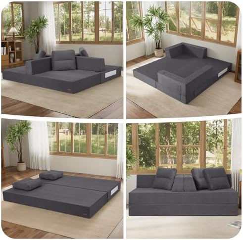 COMAX Futon Sofa Bed, Convertible Sofa Bed, Folding Boneless Couches - Image 5