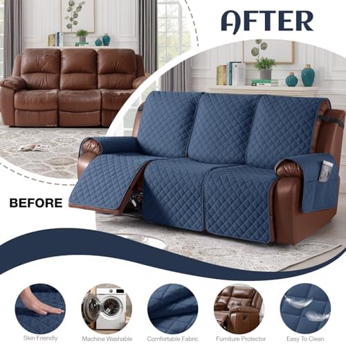 KinCam Waterproof Recliner Sofa Covers Washable, 3 Seater - Image 5
