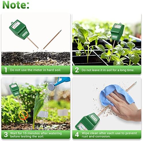 Dr.meter Soil Moisture Meter for Plants, Plant Water Gauge Test Kit - Image 6