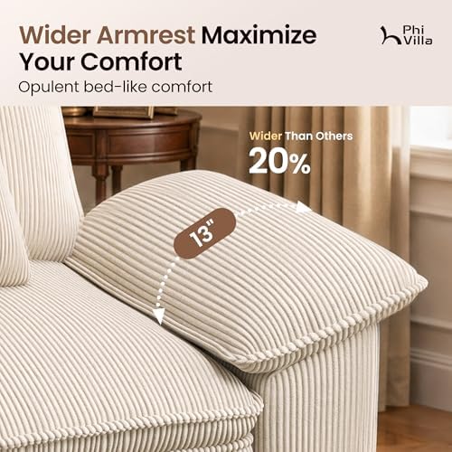 PHI VILLA 3-Piece Modular Loveseat & Sofa Set - Image 4