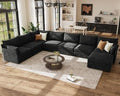 ABCASA 167.5" Oversized Modular Sectional Sofa, U Shaped Convertible Couch by ABCASA