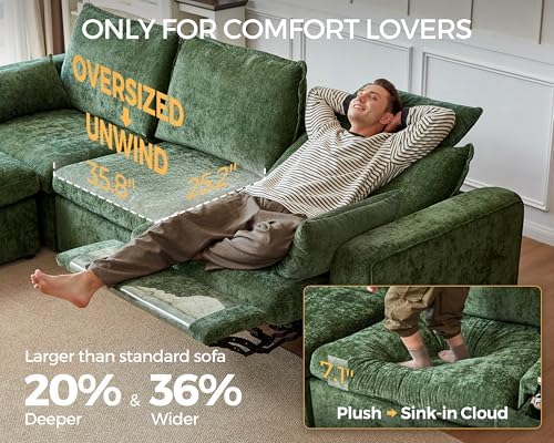 134" Modular Power Reclining Couch 6 Seater L-Shaped - Image 3