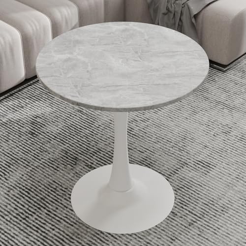 27.6" Marble Round Tulip Table, Mid-Century Modern Style Dining Table - Image 7