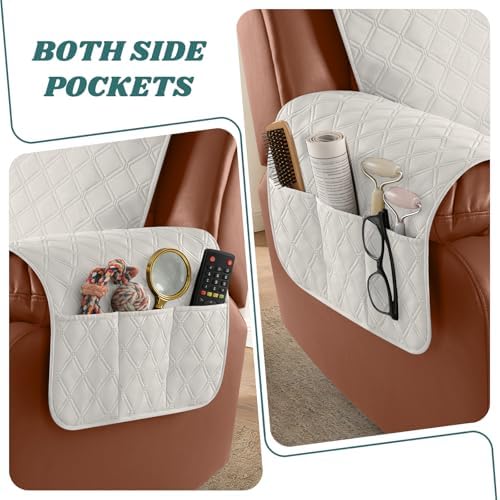 Ruaozz Waterproof Loveseat Recliner Covers, Non-Slip Sofa Covers, 2 Seater - Image 5