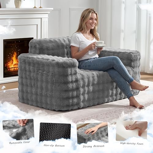 ZurNesfure Sofa Couch Loveseat Boneless Sofa - Image 3