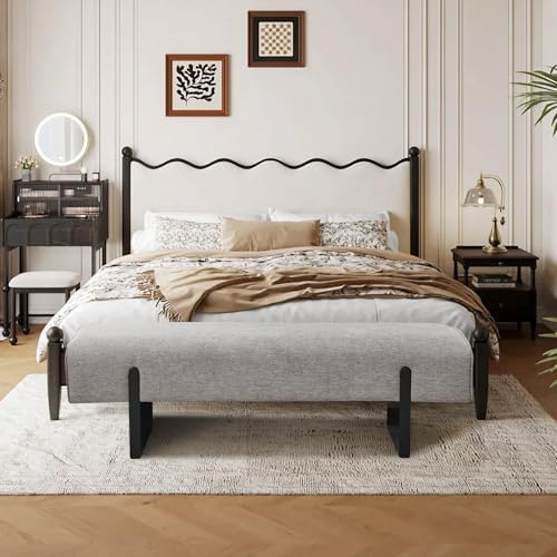 Zesthouse Solid Wooden Bench for Bedroom, Modern Accent Entryway Bench - Image 6