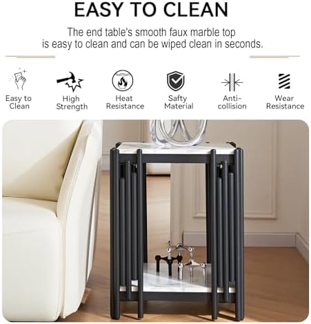 3 Pieces Living Room Table Set, Modern Coffee Table, Console Table and End Table - Image 7