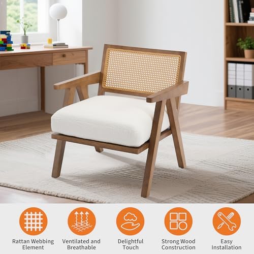 GarveeHome Mid-Century Farmhouse Accent Chair - Image 5