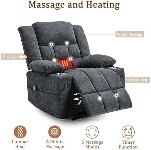 Korser Recliner Chair, Wall Hugger Recliners - Image 4