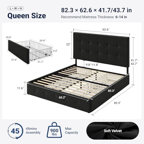 Allewie Queen Size Storage Bed Frame - Image 2