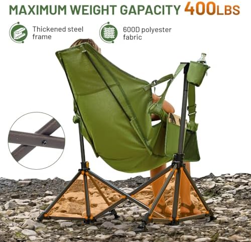 TIMBER RIDGE Hammock Camping Chair, Oversized Swinging Chair, 400lbs Load - Image 4