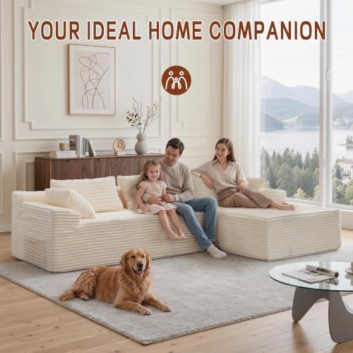 Korser 110" L-Shaped Modular Sectional Sofa - Image 6