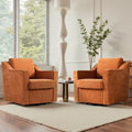 Swivel Accent Chairs Set of 2, Chenille Armchair by UIXE