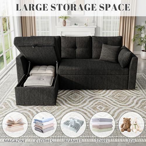 Huatean Home Sleeper Sofa Couch, Sectional Sofa Bed - Image 5