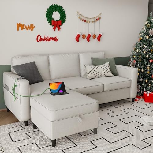 78" Green L Shaped Sectional Sofa Couch by Lonkwa