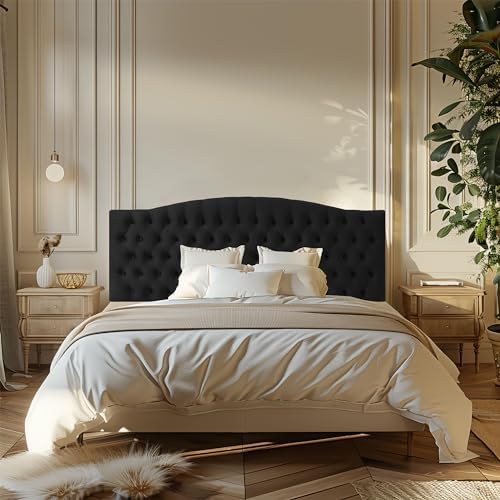 Furpopup Velvet King Size Headboard Only, Upholstered Wall Mount - Image 3