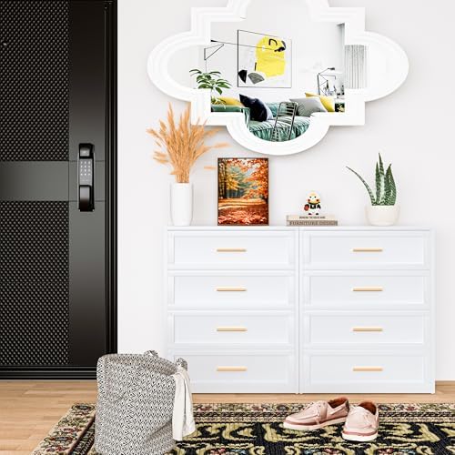 Washsemba Metal 4 Drawer Dresser, 15.8" D x 31.5" W x 39.25" H, Home White - Image 6