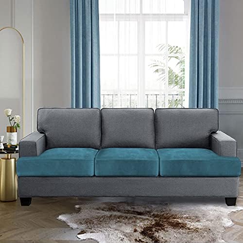 H.VERSAILTEX Stretch Velvet 3 Piece T Cushion Sofa Slipcovers Individually Sofa - Image 2