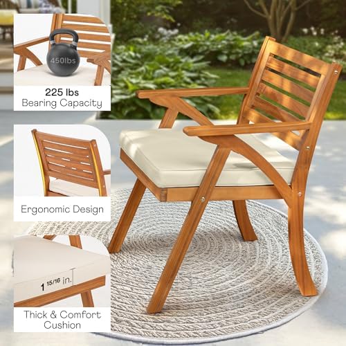 IDZO Sauvage 3-Piece Acacia Wood Outdoor Bistro Set - Image 3