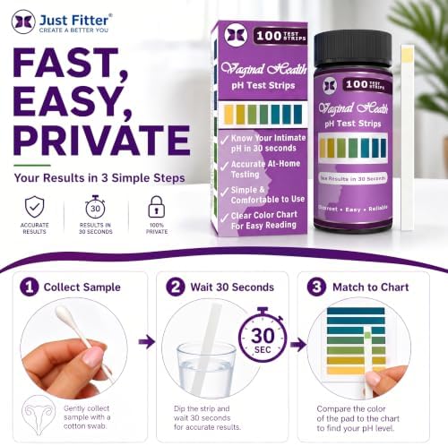 Just Fitter Vaginal pH Balance Test Strips. Personal Wellness Kit - Image 4