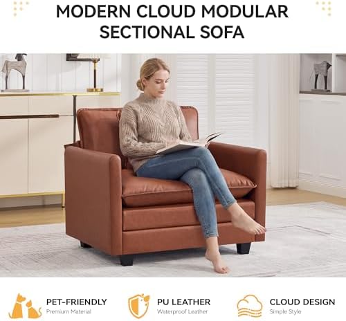 41'' Oversized Accent Chair, Cloud Deep Seat Living Room Chair - Image 6